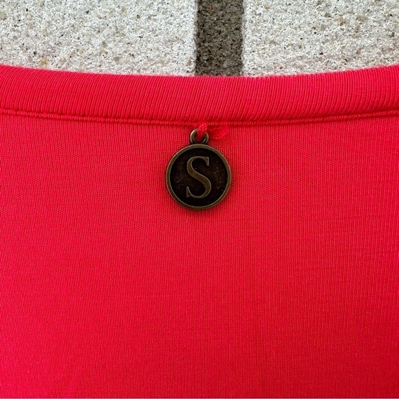 Soft Surroundings Ravello Timely Henley Tunic Top Coral - Picture 8 of 11